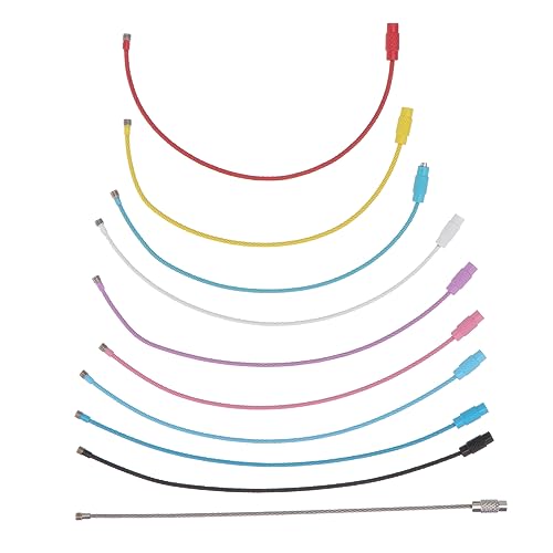 CIMAXIC 10 Stück Drahtseil Schlüsselanhänger Verschiedenen Farben Kreatives DIY Zubehör Für Schlüsselringe Langlebig Und Vielseitig Einsetzbar Ideal Für Bastelprojekte Und von CIMAXIC