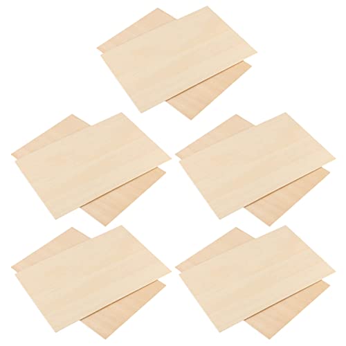 CIMAXIC 10 Stück Rechteckiges Furnier DIY Holzhandwerk Unvollendete Holzstücke Puzzle Zeichen Zeitschriftenbedarf Wohnkultur Gewebte leer unfertige Holzscheiben handgefertigte Accessoires von CIMAXIC