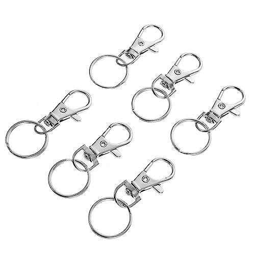 CIMAXIC 100 Sätze hund schlüsselanhänger hundeplatz hundematte kolodialesilber metall keyring Schlüsselketten Hundeclip Schlüsselbundschnalle Schlüsselring-Clip Legierung Silver von CIMAXIC