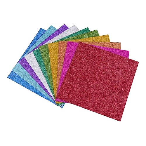 CIMAXIC 100 Stück 1 Set Handgefertigte DIY Glitzer Glitzerpapier Füller Basteln Mehrzweckkarten Herstellung Von Requisiten Metallic Schimmerpapier Feiner Glitzer Kreatives Papier von CIMAXIC