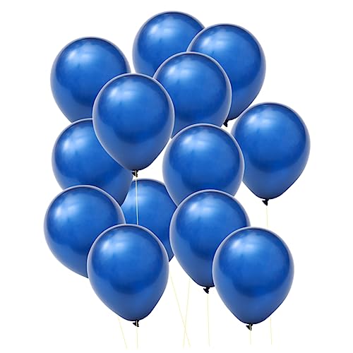 CIMAXIC 100 Stück 10 Partyballons Blaues Dekor Marine Ballons Metallic-ballons Blau Luftballons Für Geburtstagsfeiern Metallische Luftballons Raumaufteilungsballons Tragbare Ballons Blue von CIMAXIC