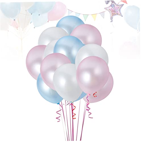 CIMAXIC 100 Stück 12 Zoll Runde Latex Luftballons Hellblau Hellrosa Und Weiß Für Hochzeits Und Partyd Decoration Ideal Für Feiern Babypartys Und Besondere Anlässe von CIMAXIC