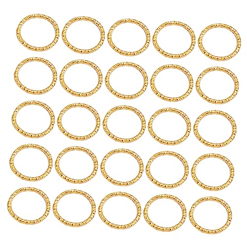 CIMAXIC 100 Stück DIY Schmuckzubehör Goldene Biegeringe Und Schleifenringe Für Die Schmuckherstellung Zarte Präge Und Verbindungsringe Für Armbänder Und Halsketten Ideal Zum Basteln von CIMAXIC