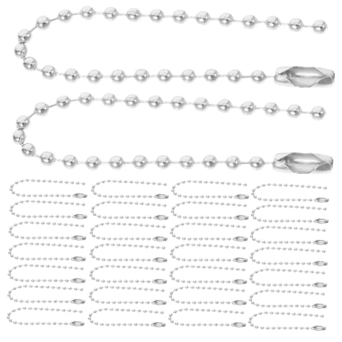 CIMAXIC 100 Stück Metallkugel Perlenketten Verbindungsverschluss Verlängerung Schlüsselanhänger Schlüsselanhänger Für Schmuckherstellung Zubehör 24 Mm von CIMAXIC