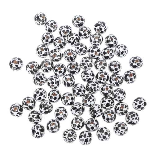 CIMAXIC 100 Stück handgemachtes DIY Perle bastelzeug bastelmaterial fensterdekoration Holzperlen-Set unikal Kuh-Druck handgefertigte Perle DIY liefert Angebot an Holzperlen Black CIMAXIC 100 Stück handgemachtes DIY Perle bastelzeug bastelmaterial fensterdekoration Holzperlen-Set unikal Kuh-Druck handgefertigte Perle DIY liefert Angebot an Holzperlen Black von CIMAXIC