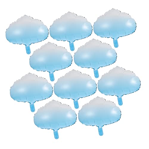 CIMAXIC 10Pcs White Cloud Aluminium Film Ballon Weiße Luftballons Aluminium Film Balloons Wolkenballons Folienballons Geburtstagsballoons Wolkenformballons Foto Requisiten von CIMAXIC