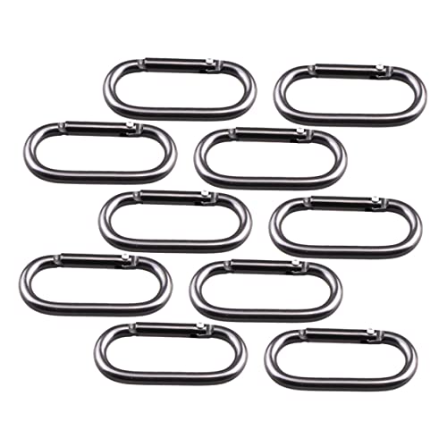 CIMAXIC 10Stücke Ovale Karabinerhaken Schwarze Flaschentransportschnallen für Camping und Reisen Kleine Schnallen für Rucksack CIMAXIC 10Stücke Ovale Karabinerhaken Schwarze Flaschentransportschnallen für Camping und Reisen Kleine Schnallen für Rucksack von CIMAXIC