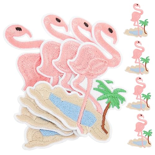 CIMAXIC 10st Flamingo-patch Stoff Nähen Kleidung Liefert Schuhe Bestickte Applikation Jacken-applikation Kleine Kleiderflicken Taschenaufnäher Gestickte Aufnäher Kleiderapplikation von CIMAXIC