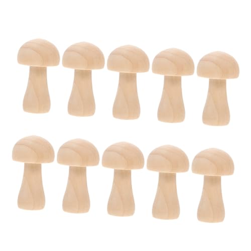 CIMAXIC 10st Hölzerner Pilz -graffiti-pilz Gartenpilze Miniaturen Pilzpflöcke Aufkleber Pilzbrut Pilzklammern Pilzzuchtset Feenpilz Mini-pilz Schmücken Pilz-kit Figuren Holz von CIMAXIC