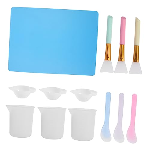 CIMAXIC 13Stücke Teiliges DIY Craft Tool Set Für Epoxidharz Mischer Rührstäbchen Messbecher Und Spatel Set Für Bastelprojekte Transparent Hitzebeständig von CIMAXIC