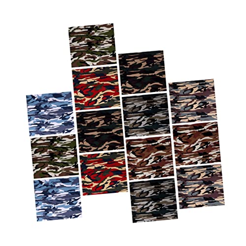 CIMAXIC 14 Blatt Camouflage-Stoff Leinenstoff Filzstoff Decke Fat Quarters Stoffbündel Tuch handwerkskunst bastelmaterial Stoffquadrat Bastelstoff nähen schicke Baumwollstoffe Baumwolle von CIMAXIC