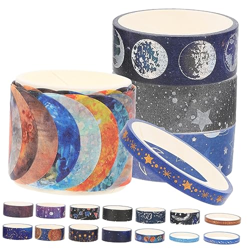 CIMAXIC 19 Rollen Sternenhimmel Washi Tape Textmarker Spender Vinyl Sammelalbum Punkt aufkleber scrapbook geburtstags sticker Klebebänder für Sammelalben DIY Washi Tapes Japanisches Papier von CIMAXIC