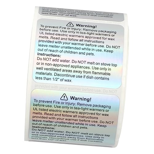 CIMAXIC 1Rolle Sicherheitsaufkleber für Warnetiketten für Kerzengläser Selbstklebend für Kerzenherstellung und Hochleistungsfähige Warnhinweise CIMAXIC 1Rolle Sicherheitsaufkleber für Warnetiketten für Kerzengläser Selbstklebend für Kerzenherstellung und Hochleistungsfähige Warnhinweise von CIMAXIC