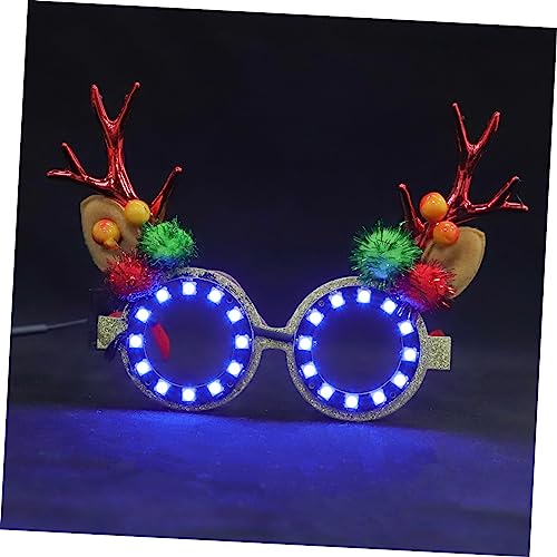 CIMAXIC 1Stk Augenlichter Weihnachts-Sonnenbrille glitzernde sonnenbrille Sonnenbrillen weihnachts party weihnachten kleidung Weihnachtsbrille weihnachtliche Glitzerbrille Plastik rot von CIMAXIC