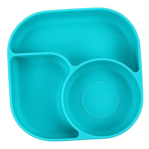 CIMAXIC 1Stk Teller babygeschirr babybesteck dinner plate self-feeding plate Babyaufbewahrung Kind geteilte Servierplatte für Babynahrung Platte für Babyfächer Kieselgel von CIMAXIC