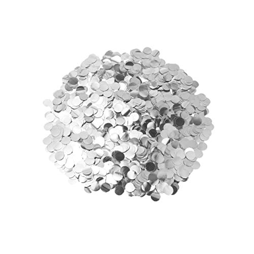 CIMAXIC 1cm Silberne Konfetti Luftballons 50g Glitzer Konfetti Für Geburtstags Und Hochzeitsfeiern Partydekoration Ballon Zubehör von CIMAXIC