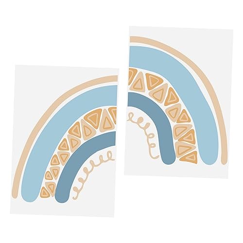 CIMAXIC 2 Blätter Wandtattoo Regenbogen Regenbogen- -aufkleber Spachtelmasse Für Wände Wandleuchte Rahmen Entfernbare Wandaufkleber Regenbogen-aufkleber Band Wand Tür Aufkleber Pvc von CIMAXIC