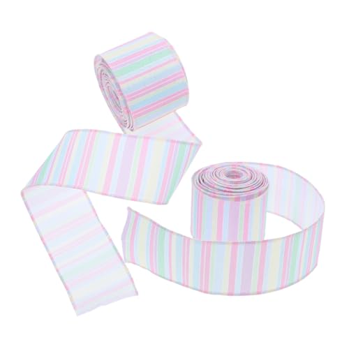 CIMAXIC 2 Rollen Osterband Bastelband Für Ostern Osterkariertes Band Diy Valentinsband Streifenband Diy Geburtstagsband Bögen Machen Band Zuckerstangenband Weihnachtsbänder Polyester von CIMAXIC