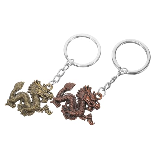 CIMAXIC 2 Stück Cartoon Schlüsselanhänger Drachenanhänger Karte Drache Schlüsselanhänger Ornament Armband Perlen Drache Partygeschenk Freundschaftsarmband Set Flasche von CIMAXIC