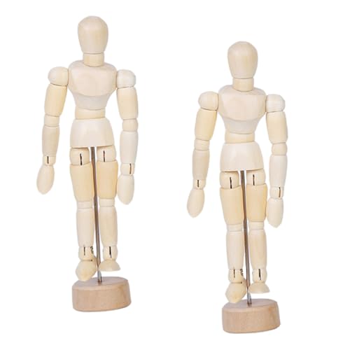 CIMAXIC 2 Stück Gelenkpuppe Schaufensterpuppe Flexible Gelenke Künstlerfigur Puppe Heimdekoration Bewegliches Gelenk Puppenmodell Bewegliches Gelenk Puppengelenke Person Ornamente Desktop von CIMAXIC