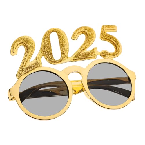 CIMAXIC 2025 Brille Partyzubehör brillen party zubehör Neujahrsfeier Brille Frohes neues Jahr Sonnenbrille Weihnachtsbrille Requisiten Partybrille Leistungsrequisiten Stk von CIMAXIC