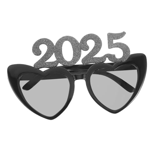 CIMAXIC 2025 Digitale Liebesbrille Streamer thematisiert Stütze Karnevalsgläser dekoration Festival herren weihnachten Neujahrsvorräte Neujahrspartyzubehör Stk Silver von CIMAXIC