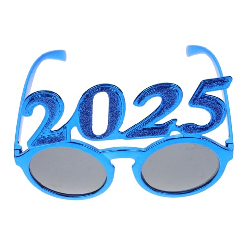 CIMAXIC 2025 Lustige Brillen party zubehör Festliche Feier Brille Silvester Brille Lustige Eyewear Neujahrsparty-Brille Zahlenbrille Sonnenbrille Brillen-Requisiten Neujahrsvorräte Stk von CIMAXIC