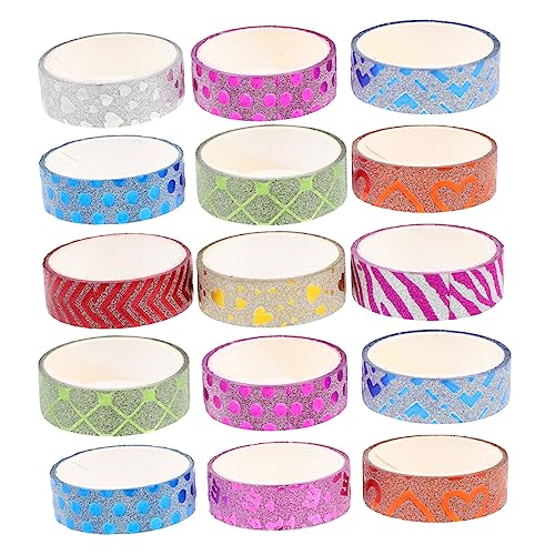 CIMAXIC 20St Glitzerband Spender Bastelband Müll farbiges Band reflektierendes Band Punkt wiederverwendbar klebeband the washi tape DIY Washi Tapes glitzerndes Puderband Washi Glitzerpuder von CIMAXIC