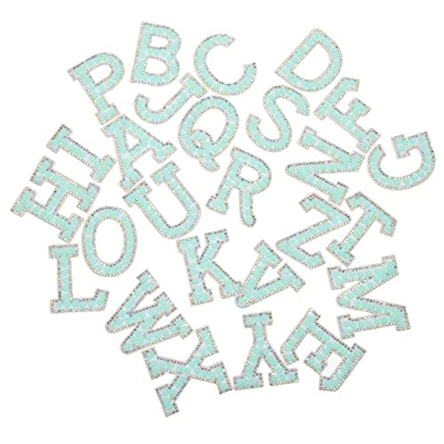 CIMAXIC 26 Stück Glitzer Buchstaben Patches Selbstklebende Applikationen Für DIY Bastelbedarf Englisches Alphabet Pastellfarben Für Stoff Und Schmuckdesigns Ideal Für Kreative von CIMAXIC