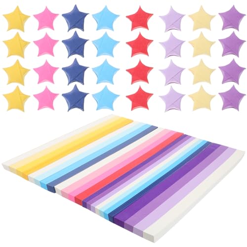 CIMAXIC 2700 Stück Fünfzackiger Origami-Stern manifold origami star paper strips paper stars Origami-Papier-Kit Papiersternstreifen Origami-Papier Weihnachten Origami-Papierstreifen von CIMAXIC