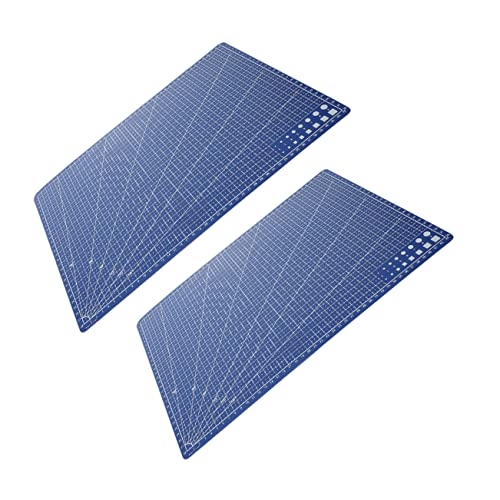 CIMAXIC 2St Schneidematte Schneidebrett für Passepartouts Unterlage Projekt Tisch Küchenmatte cutting mat cutting boards Gravur Kunstplatte doppelseitiges Papierschneidebrett Nähmatte Blue von CIMAXIC