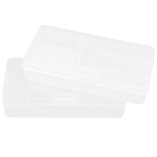 CIMAXIC 2St für Werkzeuge sortiment Box sortimentbox wergzeugkoffer Tool Box mit Deckel Raumteiler Perlenbehälter Kleiner Organizer aus Plastik pp Weiß von CIMAXIC