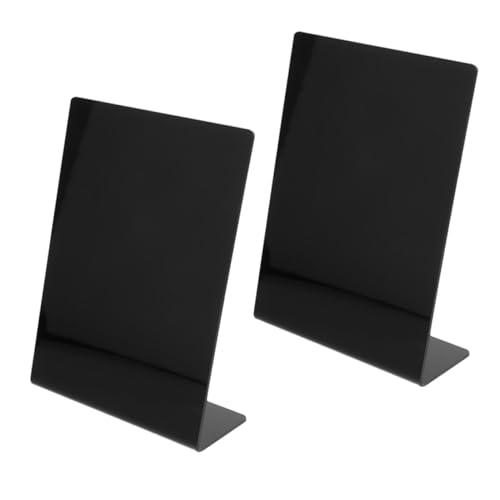 CIMAXIC 2st Handgezeichnete Kleine Tafel Mini-tafeln Briefbrett Zeichen Lebensmittel-namensschilder Für Buffet Kreidetafel Schild Buchstützen Für Regale Essenszeichen Wandtafel Acryl Black von CIMAXIC