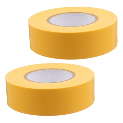 CIMAXIC 2st Kein Klebeband Absperrband Klebeband Markieren Nützliches Markierungsband Gelbes Markierungsband Farbiges Band Dünnes Markierungsband Dekoratives Klebeband Yellow Pvc von CIMAXIC