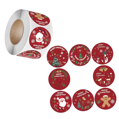 CIMAXIC 3 Rollen Weihnachtsaufkleber Etiketten Aufkleber Für Weihnachtsmarken Umschlagaufkleber Weihnachtsdekorationen Abdichtende Aufkleber Weihnachtskarten Band Kupferplattenaufkleber von CIMAXIC