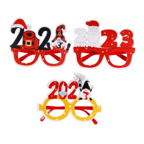 CIMAXIC 3 Stück 2023 Brille Photo Booth Requisiten Party Brille Lustige Sonnenbrille Party Brillen 2023 Photo Booth Requisiten Lustige Brille Sonnenbrille von CIMAXIC