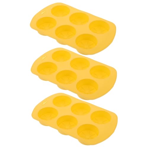 CIMAXIC 3 Stück Zitronenform Kerzenherstellung von Kits Kerzenform Wachsformen für Kerzen giesform soufleförmchen einzigartige Harzformen DIY Seifenform aus Silikon Kieselgel Yellow von CIMAXIC