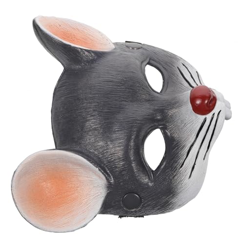 CIMAXIC 3D Mausmaske Für Karneval Und Halloween Realistische Gesichtsabdeckung Für Kinder Und Erwachsene Ideal Für Cosplay Events Und Partys Grau 1 Stück von CIMAXIC