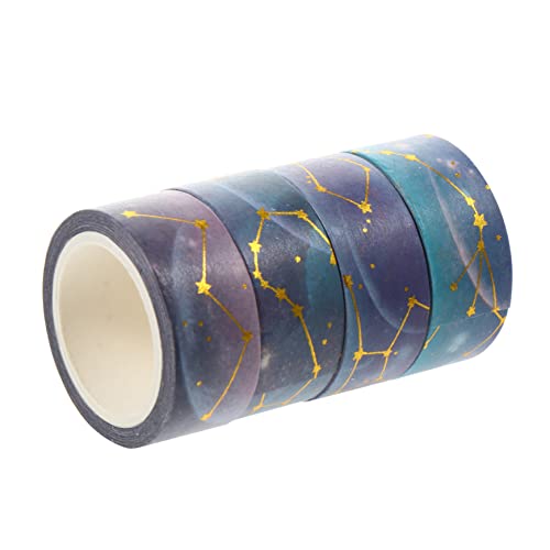 CIMAXIC 4 Rollen Washi Tape Klebeband Notizbuchband Dekoband Washi Papieraufkleber Washi Masking Tape Buntes Japanisches Papier von CIMAXIC