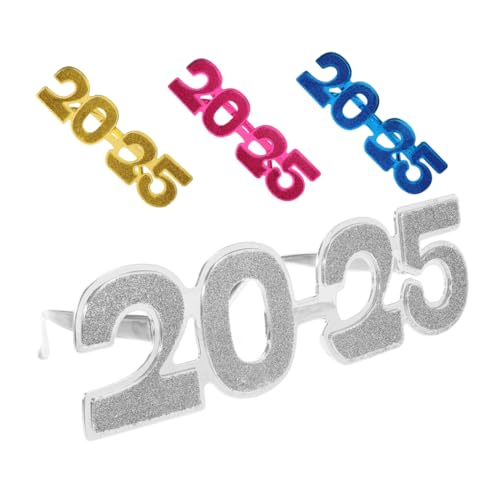 CIMAXIC 4 Stück 2025 Brille Silvesterbrille Klasse Der 2025-brille 2025 Neujahrsbrille Partybrillen Frohes Neues Jahr Brille Neujahrsparty-brille Frohes Neues Jahr Sonnenbrille Stk von CIMAXIC