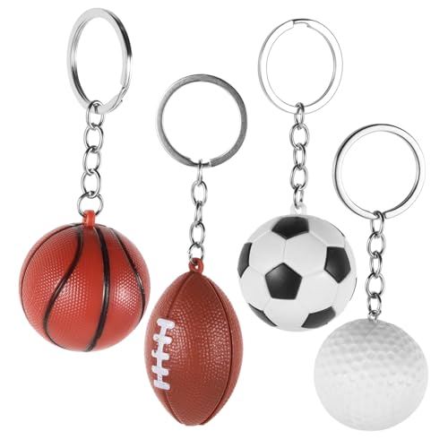 CIMAXIC 4 Stück Sportperiphere Athleten-Souvenir-Schlüsselanhänger Fußball-Schlüsselanhänger schlüsselanhänger set fußball schlüsselanhänger Schlüsselringe Taschenanhänger von CIMAXIC