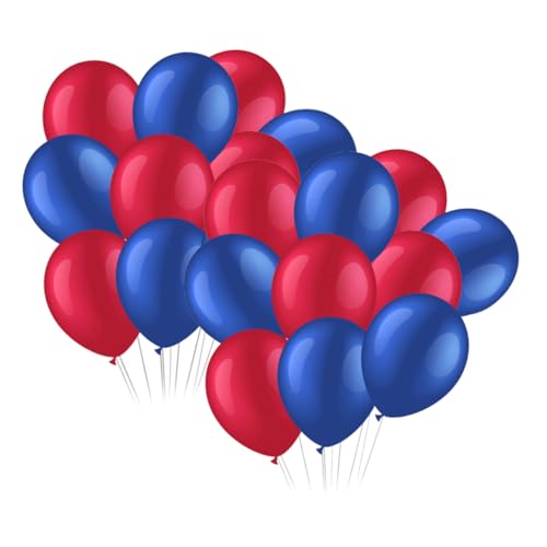 CIMAXIC 40Stücke Latex Ballons Für Unabhängigkeitstag Partydekoration Rote Und Dunkelblaue Bedruckte Ballons Für Festliche Anlässe Ohne Schnur von CIMAXIC