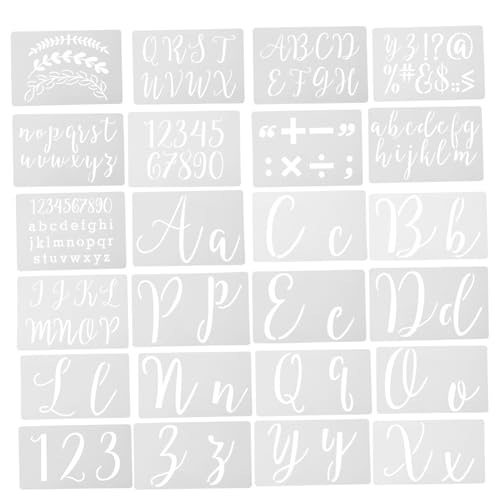 CIMAXIC 45 Blatt Englische Buchstaben Malschablonen Buchstabenvorlagen Alphabetschablonen Buchstabenvorlagen von CIMAXIC