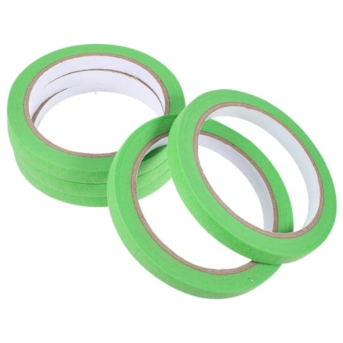 CIMAXIC 5 Rollen Abdeckband Verpackung Transparente Selbstklebende Abdeckfolie Malerband Beschreibbares Scrapbooking Klebebandstreifen Isolierband Posterband Gelbes Klebeband von CIMAXIC