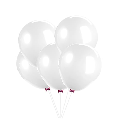 CIMAXIC 5 Stück 36 Zoll Runde Latexballons Weiß Perfekt Für Hochzeiten Geburtstagsfeiern Und Partys Hochwertige Dekoration Für Unvergessliche Events von CIMAXIC