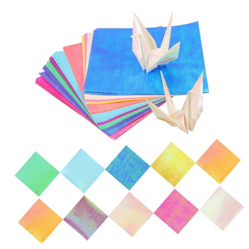 CIMAXIC 50 Blatt Origami Bastelpapier Doppelseitiges Origami Papier Malpapier Origami Papier Materialien DIY Papierschnitte Basteln Faltpapier Druckpapier DIY Origami von CIMAXIC