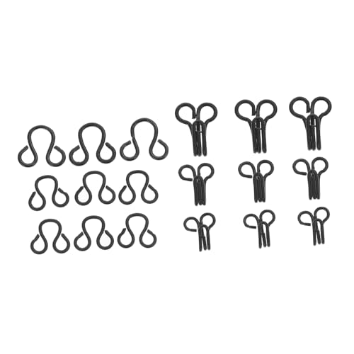 CIMAXIC 50 Stück Kragen haken Haken schnalle Bettdecke Makramee s Haken Bausatz merksam gardarobenhaken Mantelhaken coat hooks Nähhaken für Mäntel Augenverschlusshaken Kupfer Black von CIMAXIC