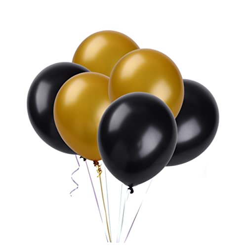 CIMAXIC 50 Stück Runde Latexballons Und Schwarz Dekorative Luftballons Für Geburtstag Hochzeit Party Und Feierlichkeiten Ideales Zubehör Für Ihre Dekoration von CIMAXIC