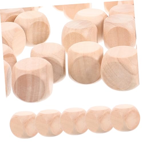 CIMAXIC 50 Stück leere Würfel Masse Blankowürfel groß leere quadratische Blöcke puzzlewürfel rätselwürfell holzwürfel Holzdekoration puzzle cube spielwürfel spielewürfel Hölzern von CIMAXIC