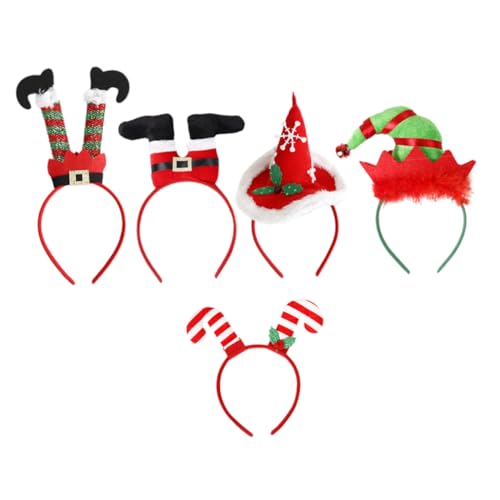 CIMAXIC 5er Set Weihnachts Stirnbänder Für Erwachsene Und Festlicher Kopfschmuck Mit Rentiergeweih Und Glitzer Ideale Party Dekoration Für Weihnachten Und Festliche Anlässe von CIMAXIC